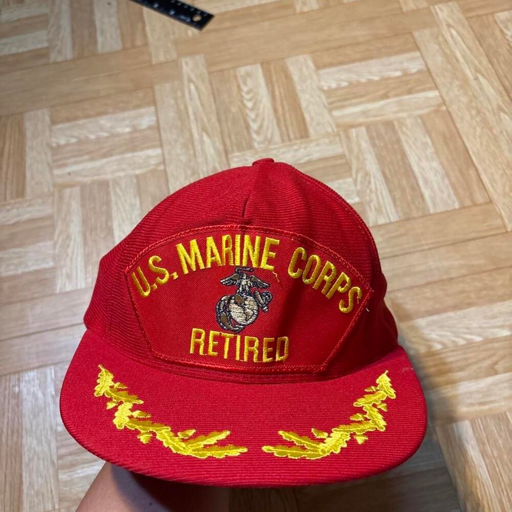 Vintage 90s Red U.S. Marine Corps retired cap